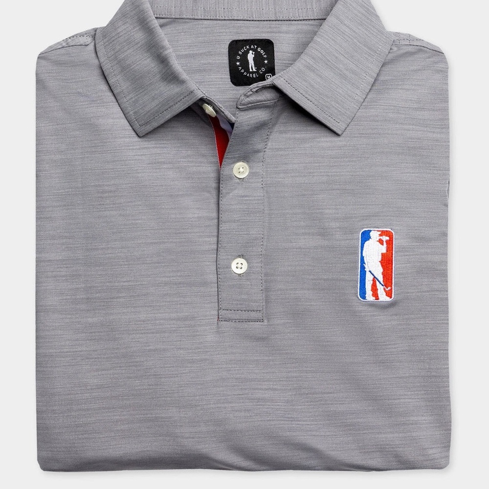 U Suck At Golf Amateur Golf Tour Polo